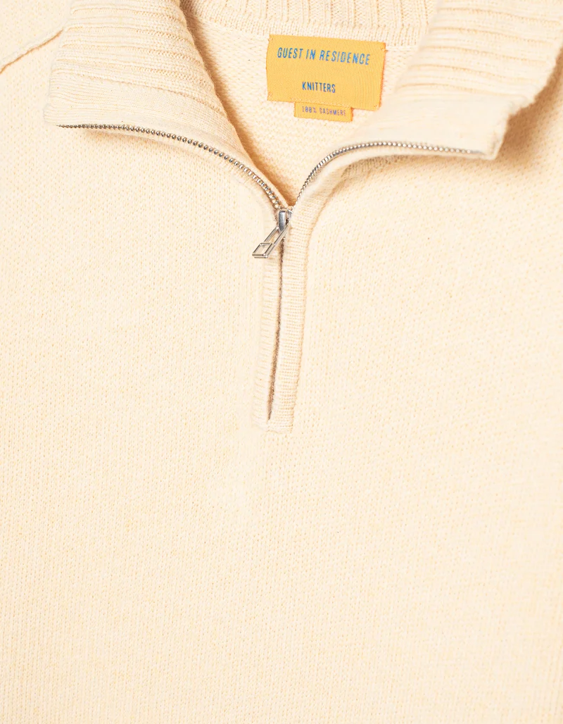 Kaschmir-Pullover Half Zip