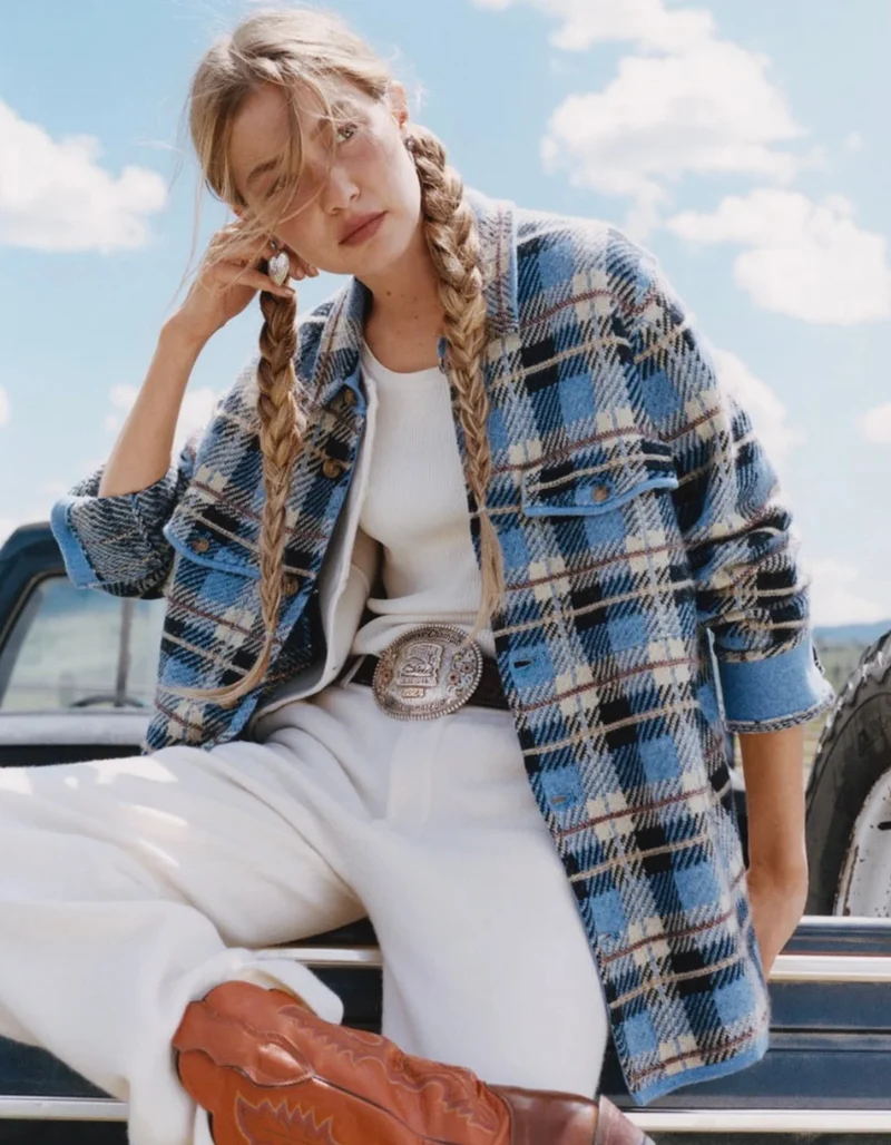 Kaschmir-Overshirt Plaid Work