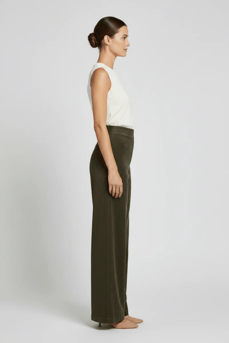Vila Hose Hw Pants in Forest Night