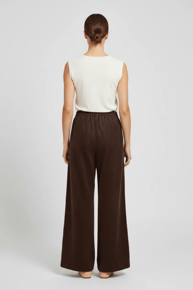Vila Hose Hw Pants in Coffee Bean