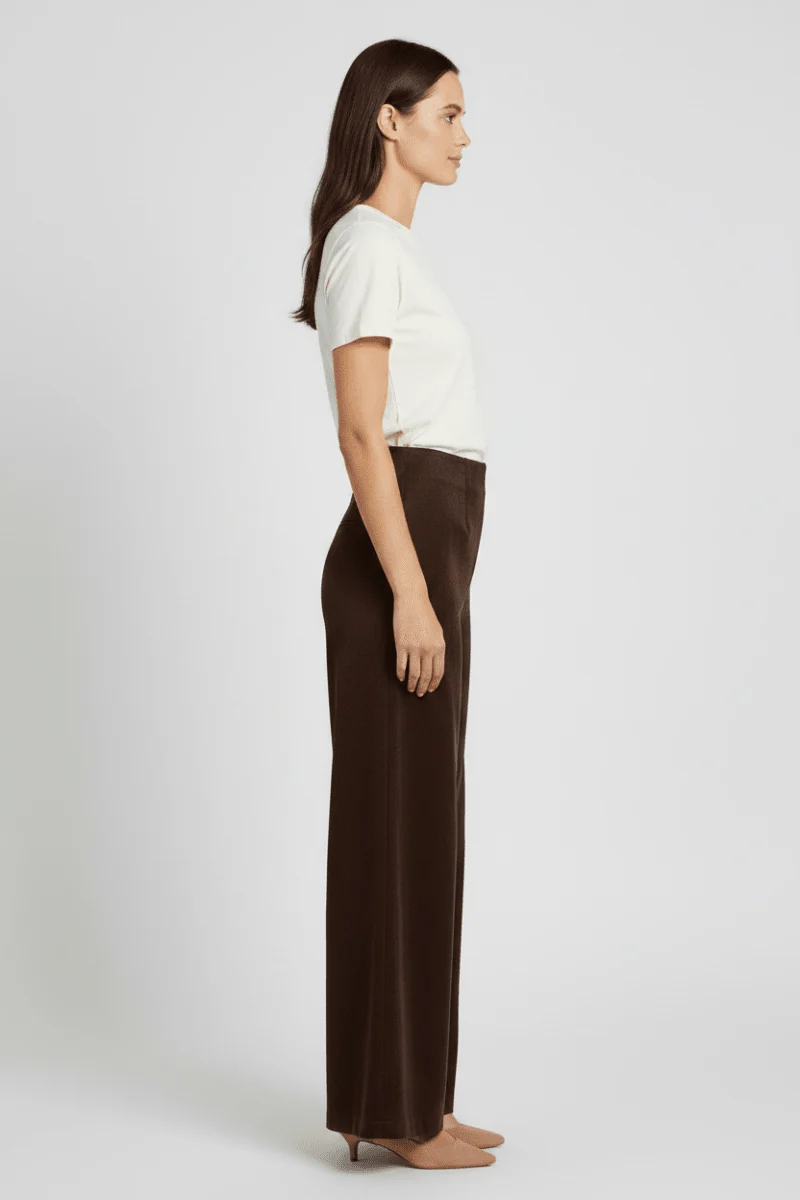 Vila Hose Hw Pants in Coffee Bean