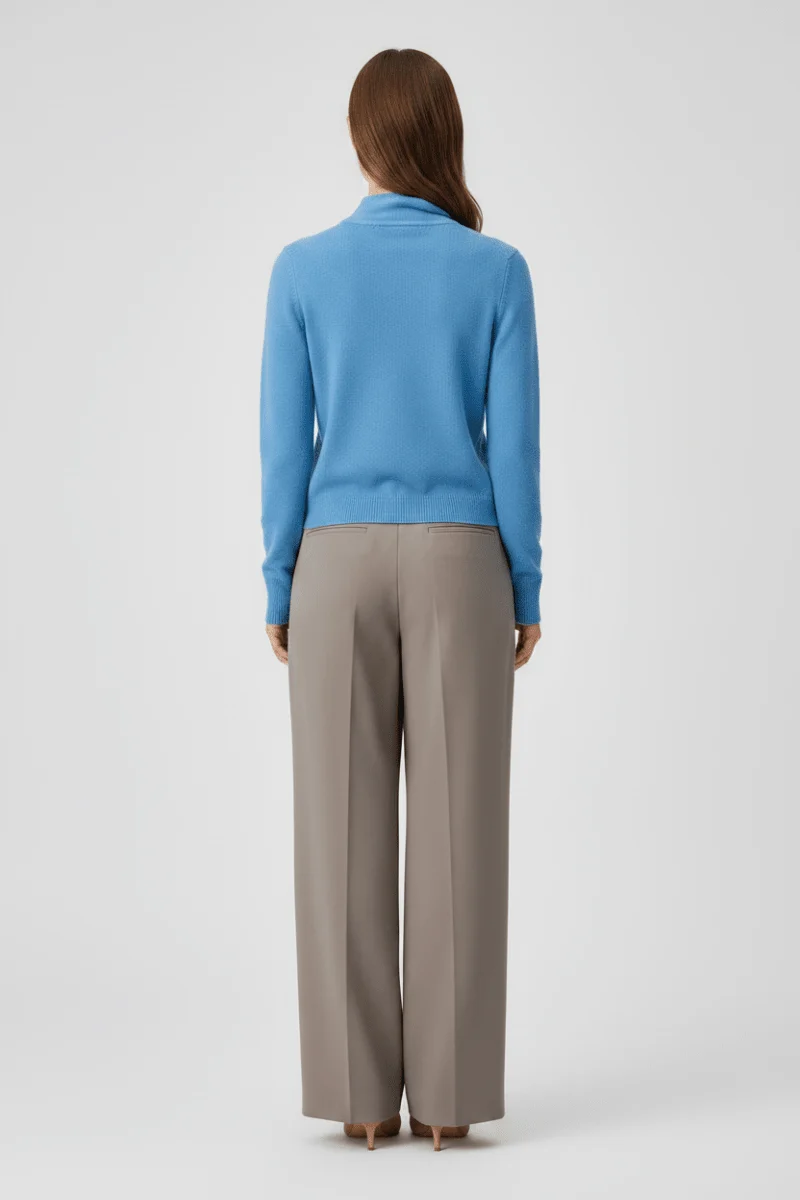 Rich & Royal Tie Detail Basic Pullover Ultramarinblau
