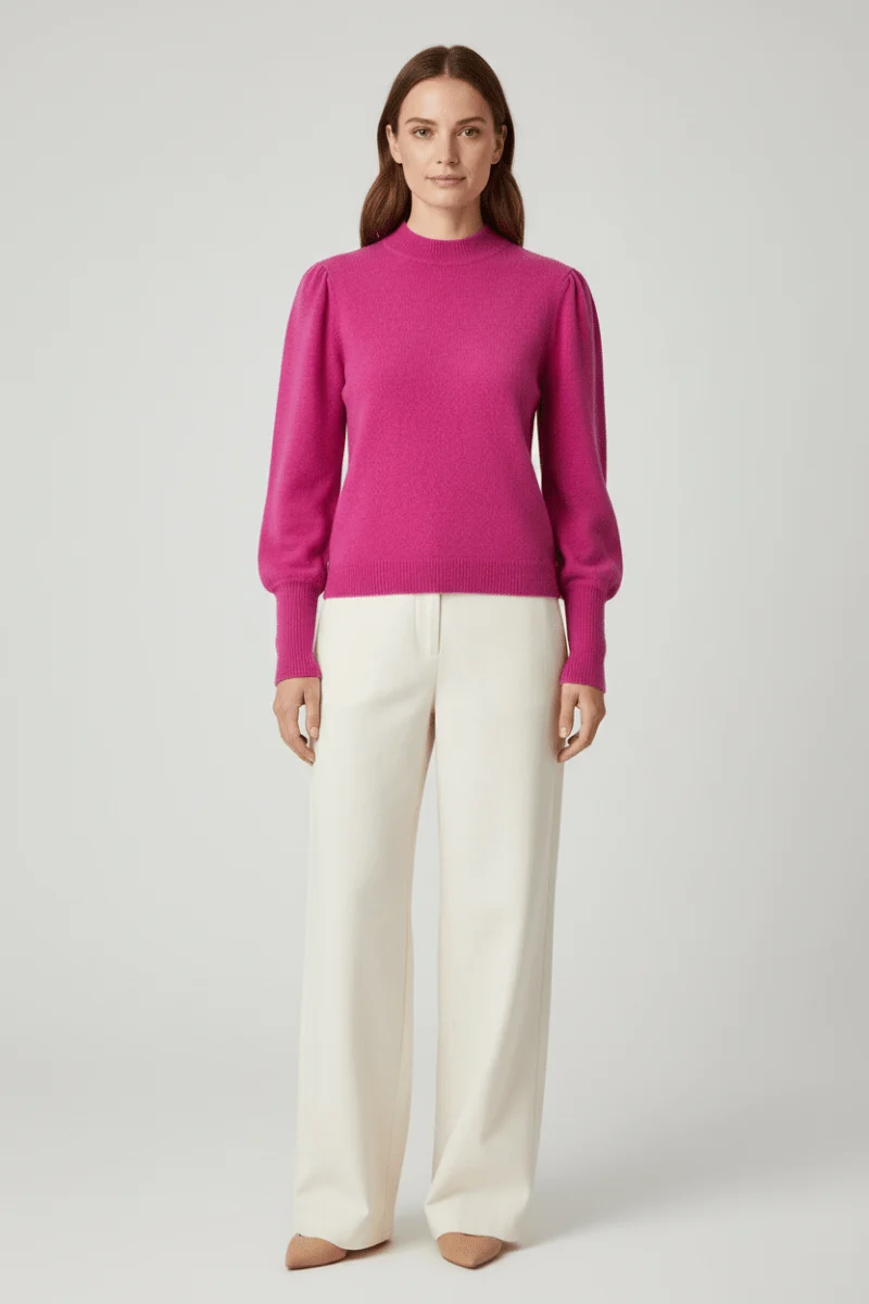 Rich & Royal Cashmere Pullover Fuchsia
