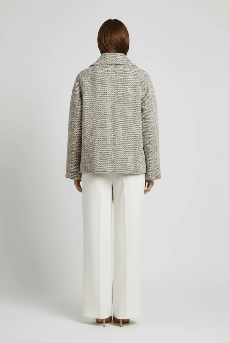 Vila Kurze Jacke L/S Short Jacket in Birch Melange