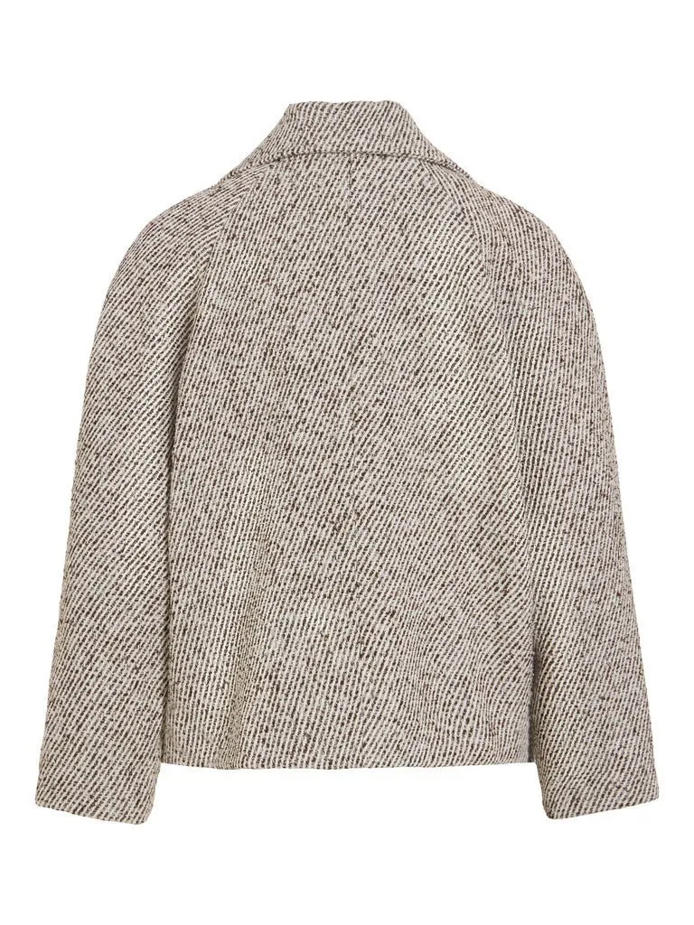 Vila Kurze Jacke L/S Short Jacket in Birch Melange