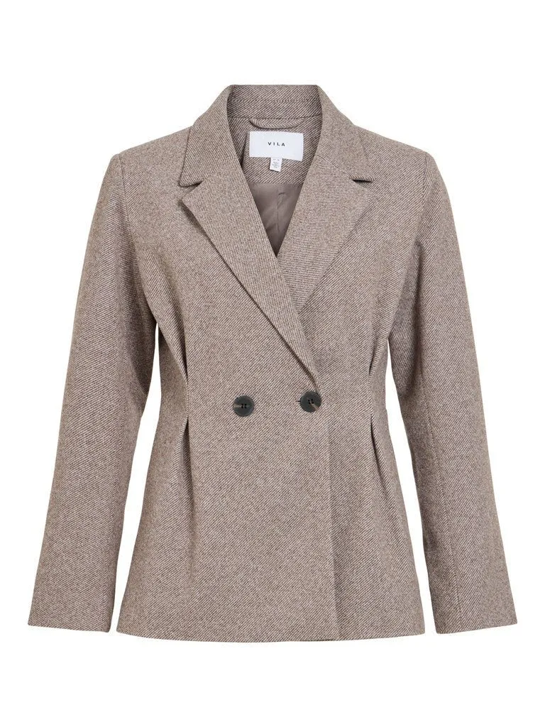 Vila Taillierte Jacke Visolene in Coffee Bean