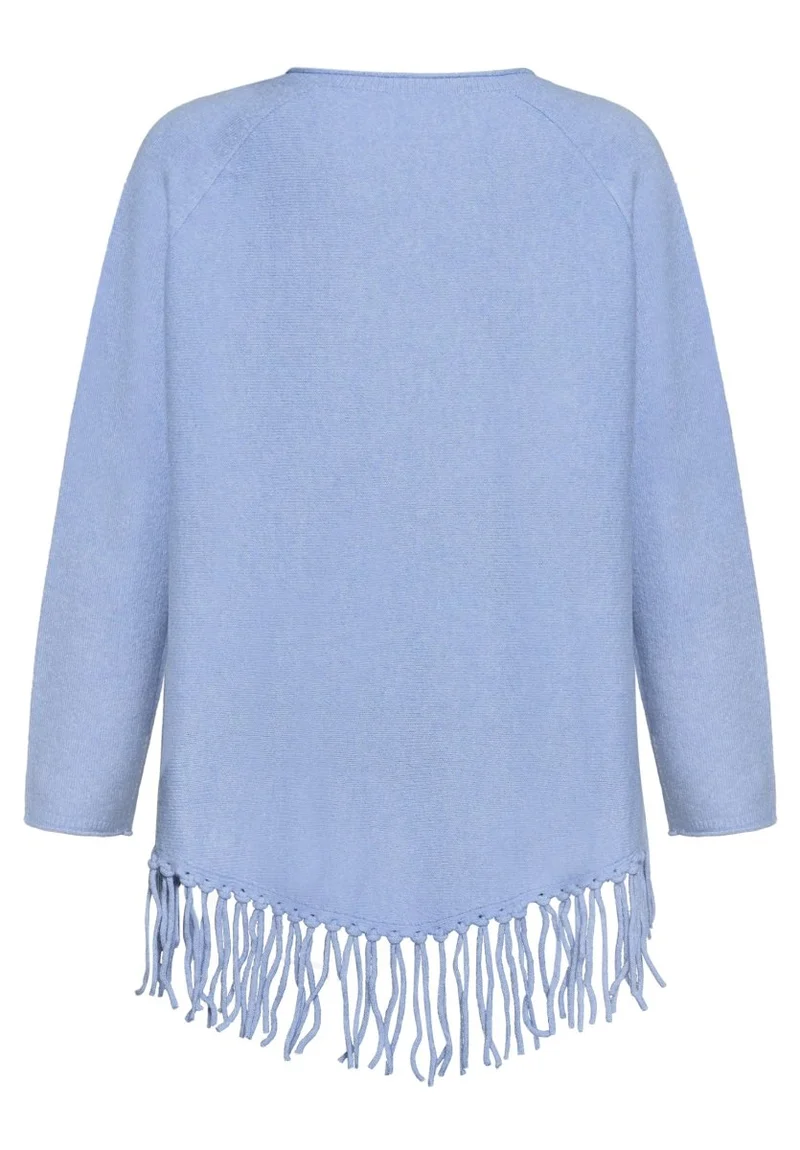 Cartoon Strickpullover Lang 1/1 Arm in der Farbe Hellblau