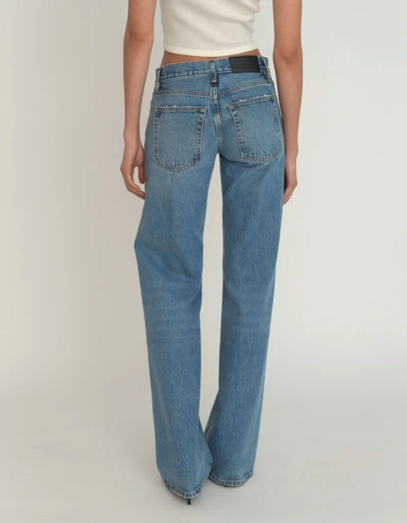 Low Rise Wide-Leg Jeans The Gray