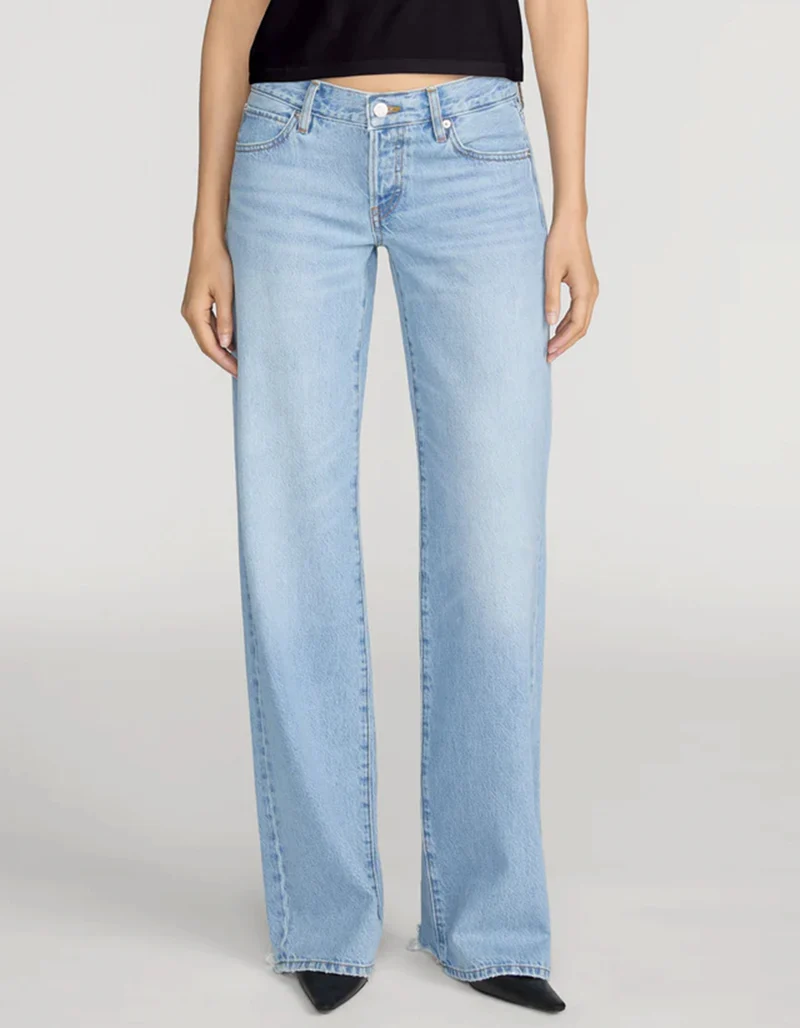 Low Rise Wide-Leg Jeans The Gray