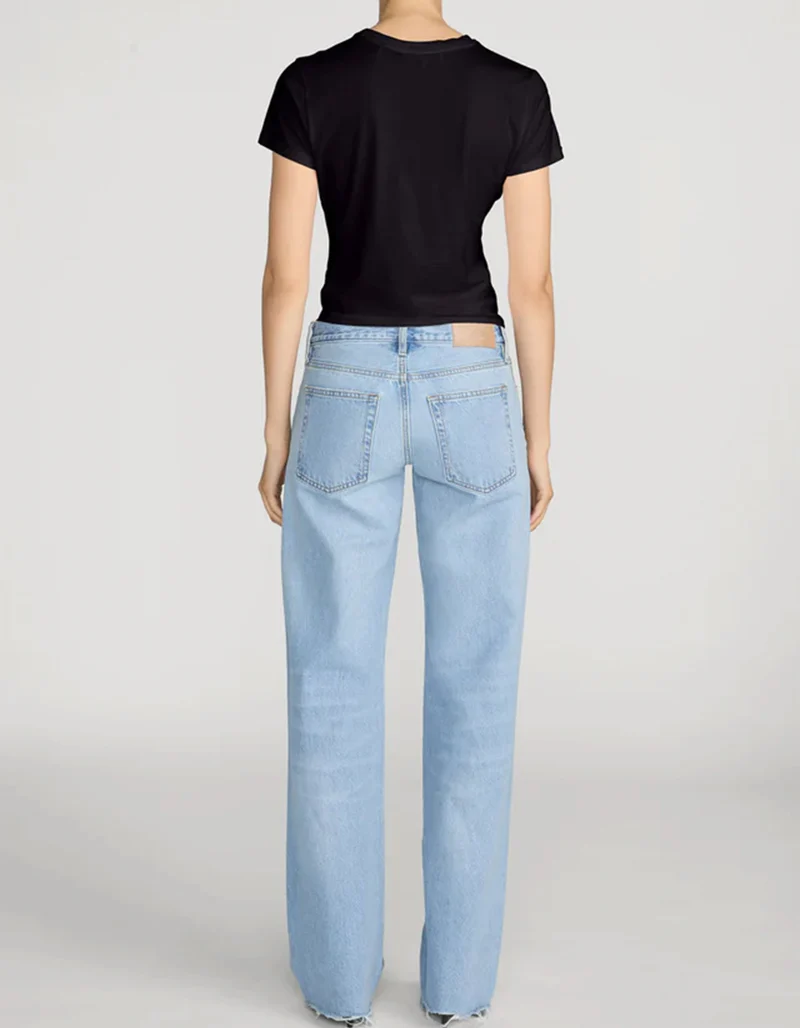 Low Rise Wide-Leg Jeans The Gray