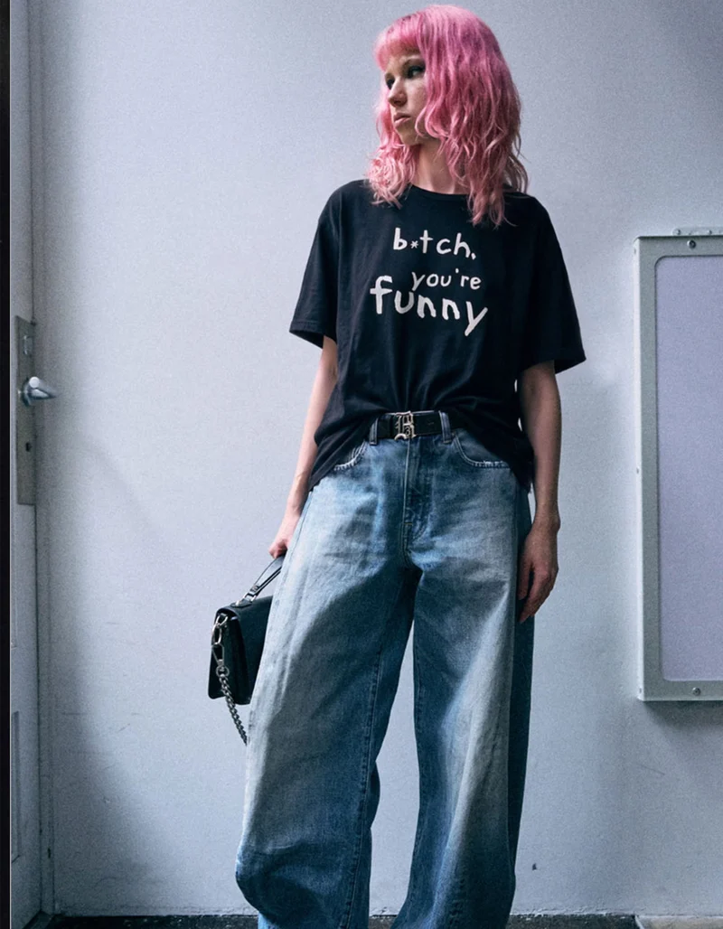 Bedrucktes T-Shirt Boy T mit Kaschmir-Anteil