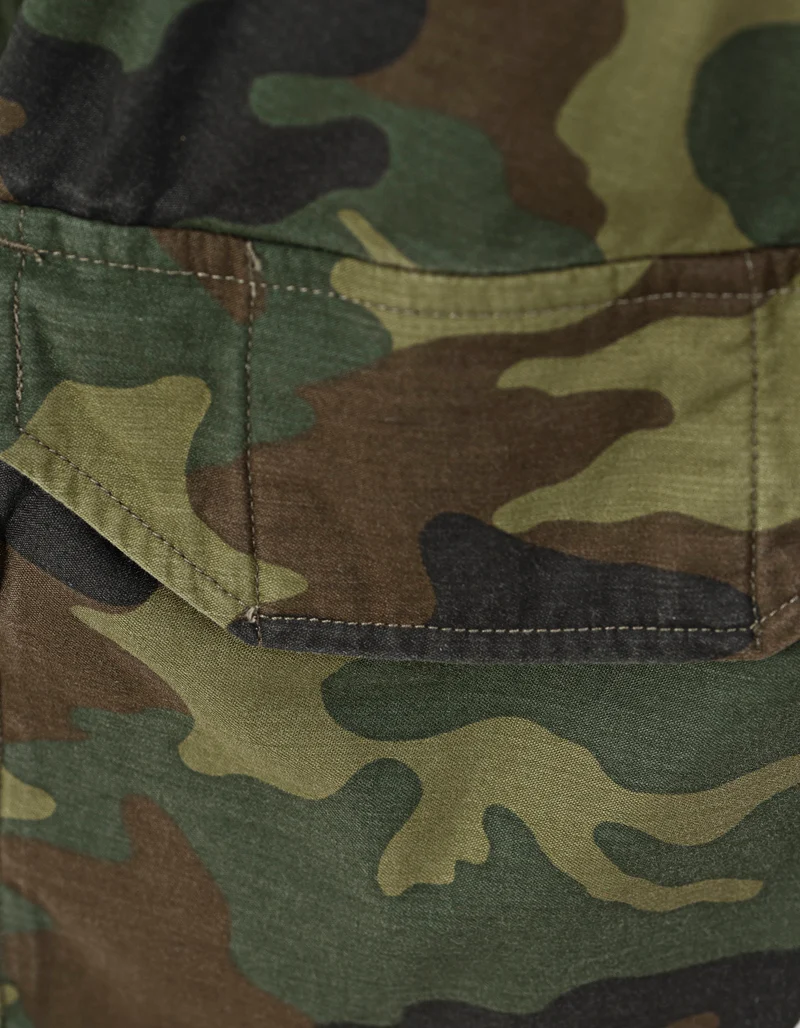 Barrel-Cargohose Jeans mit Camouflage-Musterung