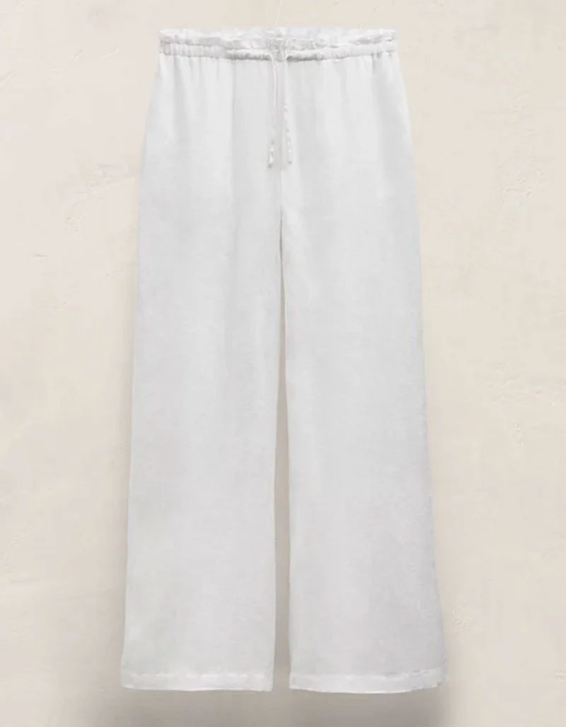 Leinen-Hose mit Tunnelzug