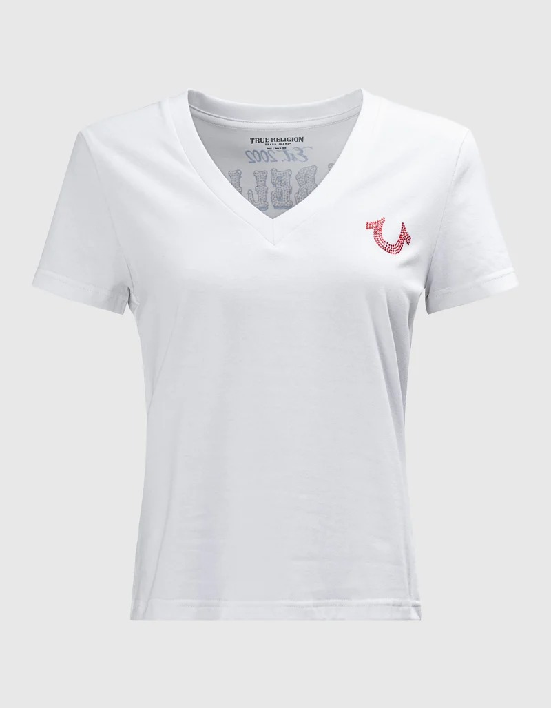 T-Shirt mit Strass-Verzierung
