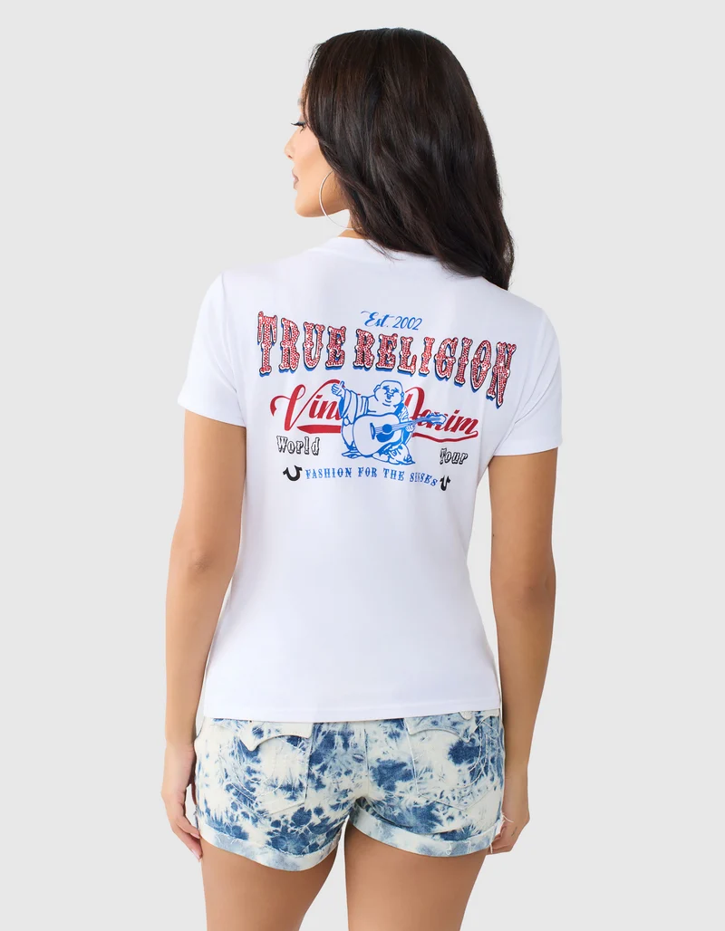 T-Shirt mit Strass-Verzierung