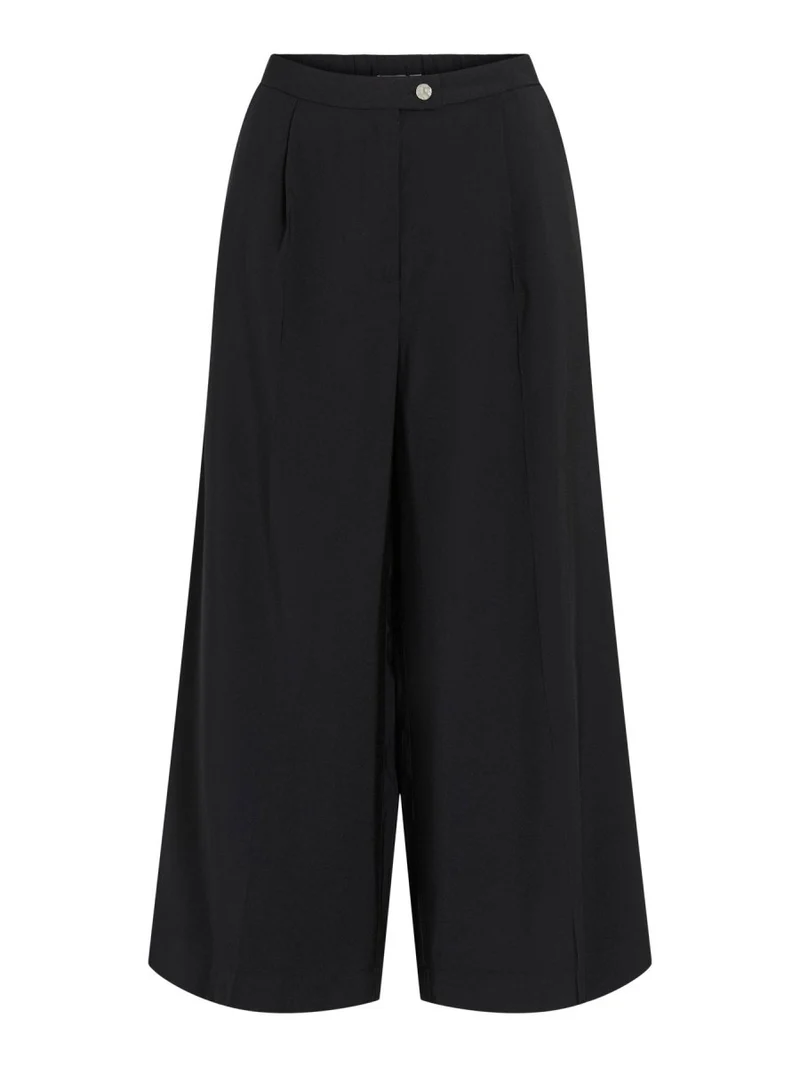 Vila Hose Vimarilee High-Waist Weite Culotte Black Beauty