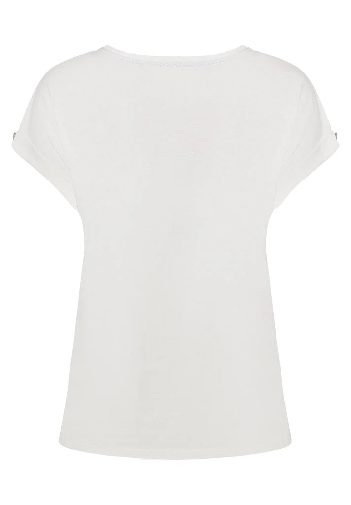 Cartoon Shirt Kurz 1/2 Arm Patch Cream/Blue