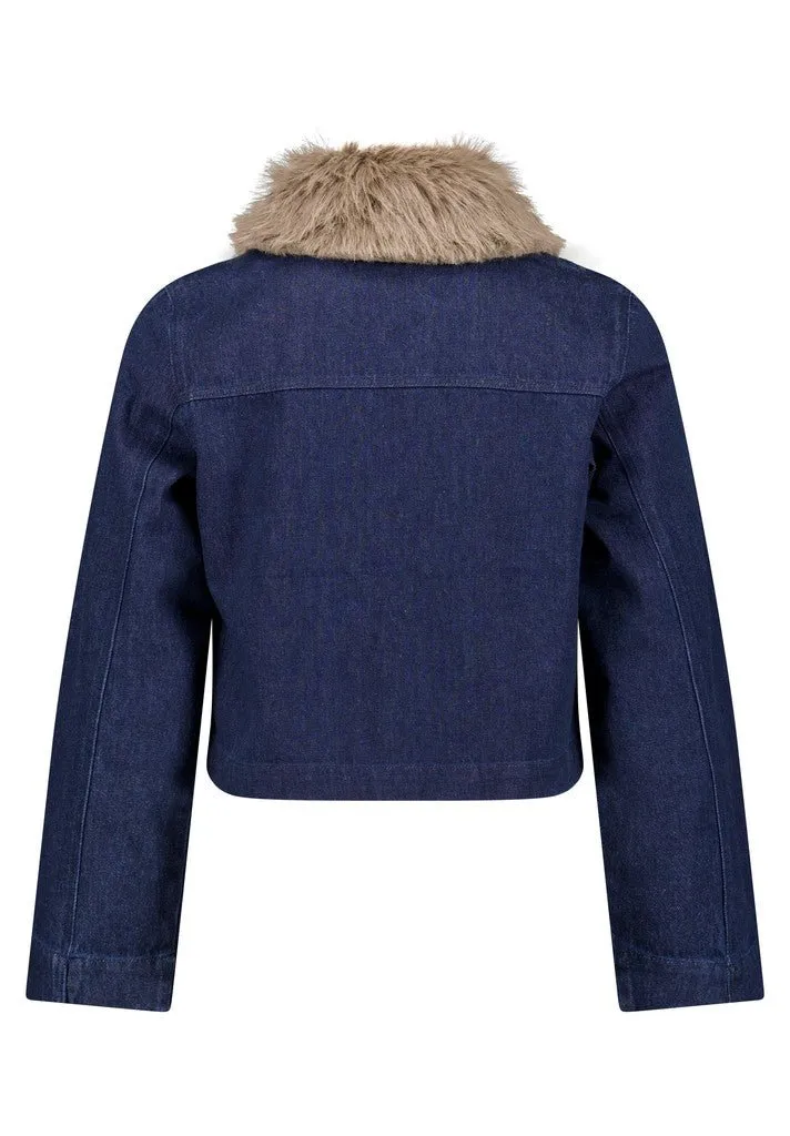 Cartoon Blazerjacke Kurz 1/1 Arm Patch Blue/Brown