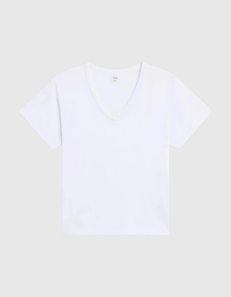 Baumwoll-T-Shirt Margo mit V-Ausschnitt