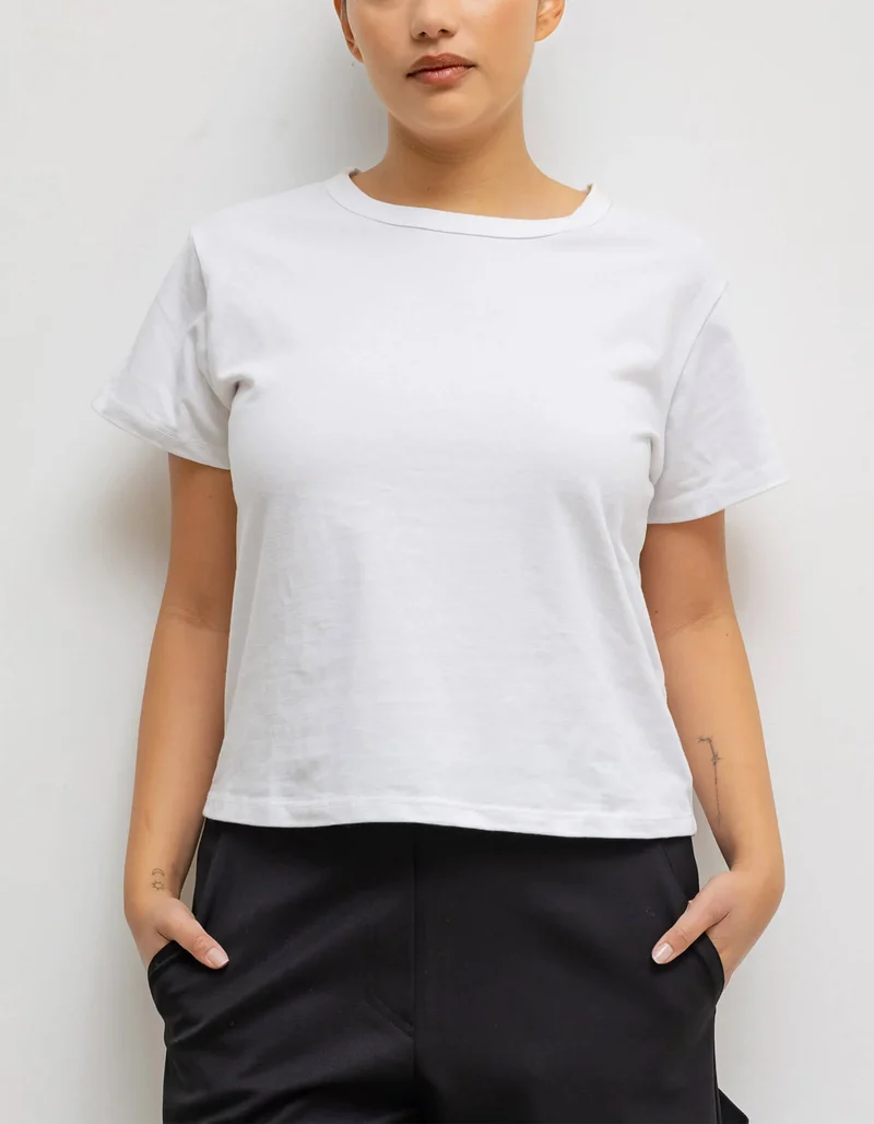 Baumwoll-T-Shirt The Margo mit Rundhalsausschnitt