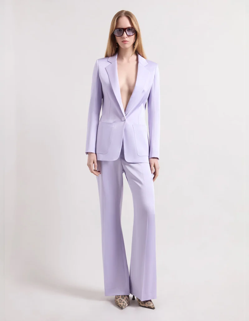 Flare-Leg Satin-Hose