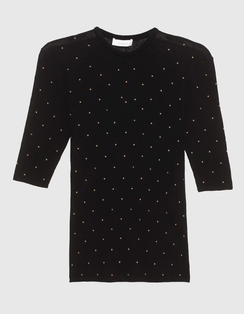 Strick-Shirt mit Nieten-Details
