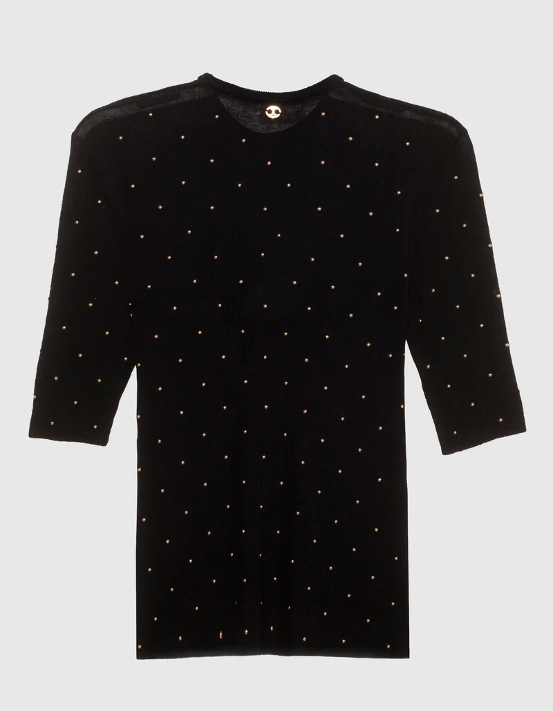 Strick-Shirt mit Nieten-Details
