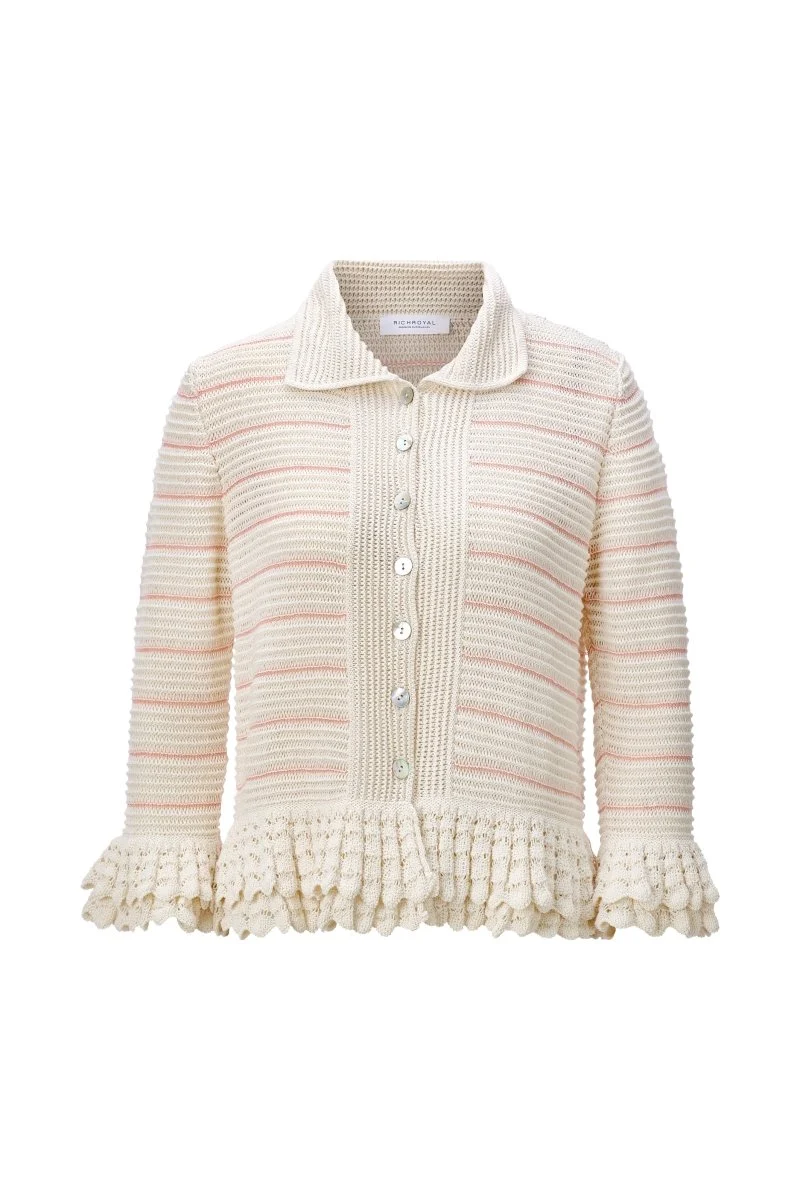Rich & Royal Cardi with Crochet Details