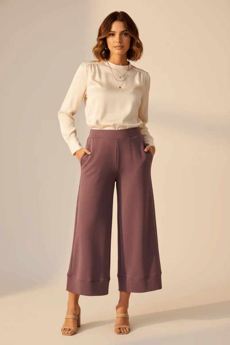 Rich & Royal T Peach Culotte Damen – Stilvoller Hosenrock in Mulberry
