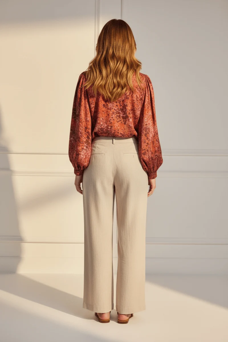 Rich & Royal Printed Blouse Damen – Gemusterte Bluse in Mulberry