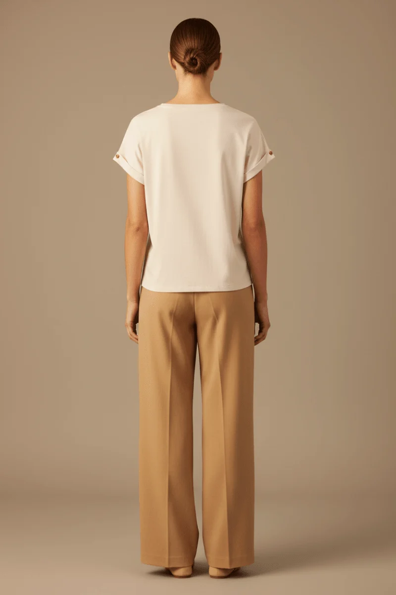 Cartoon Shirt kurz 1/2 Arm Beige