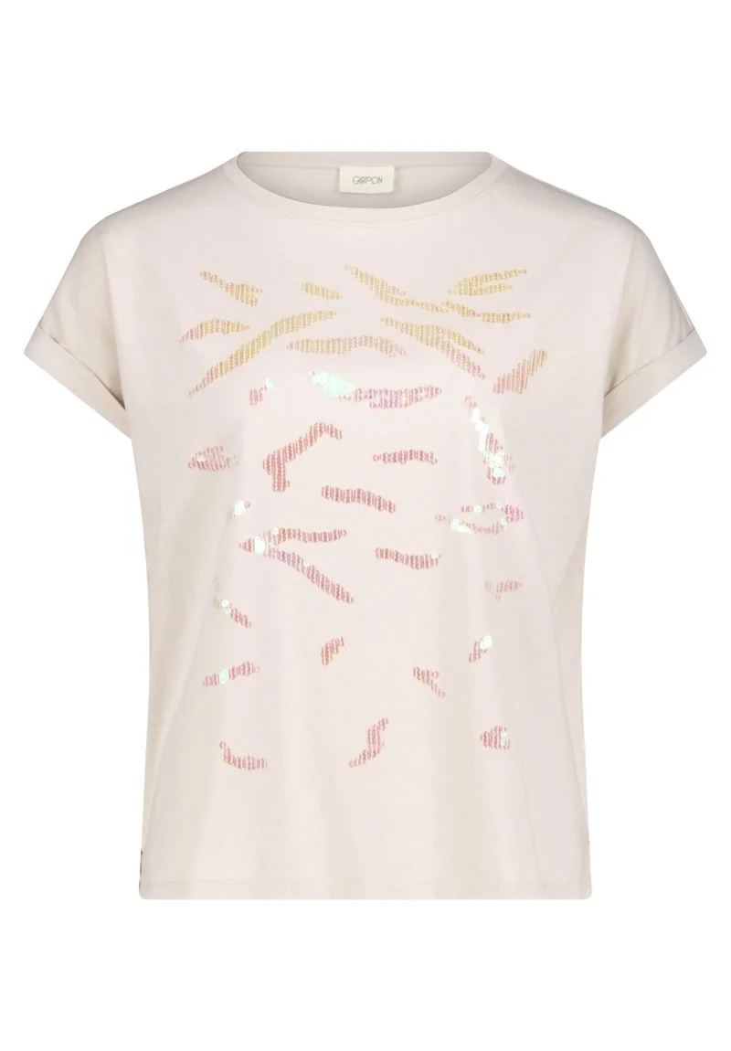 Cartoon Shirt kurz 1/2 Arm Beige