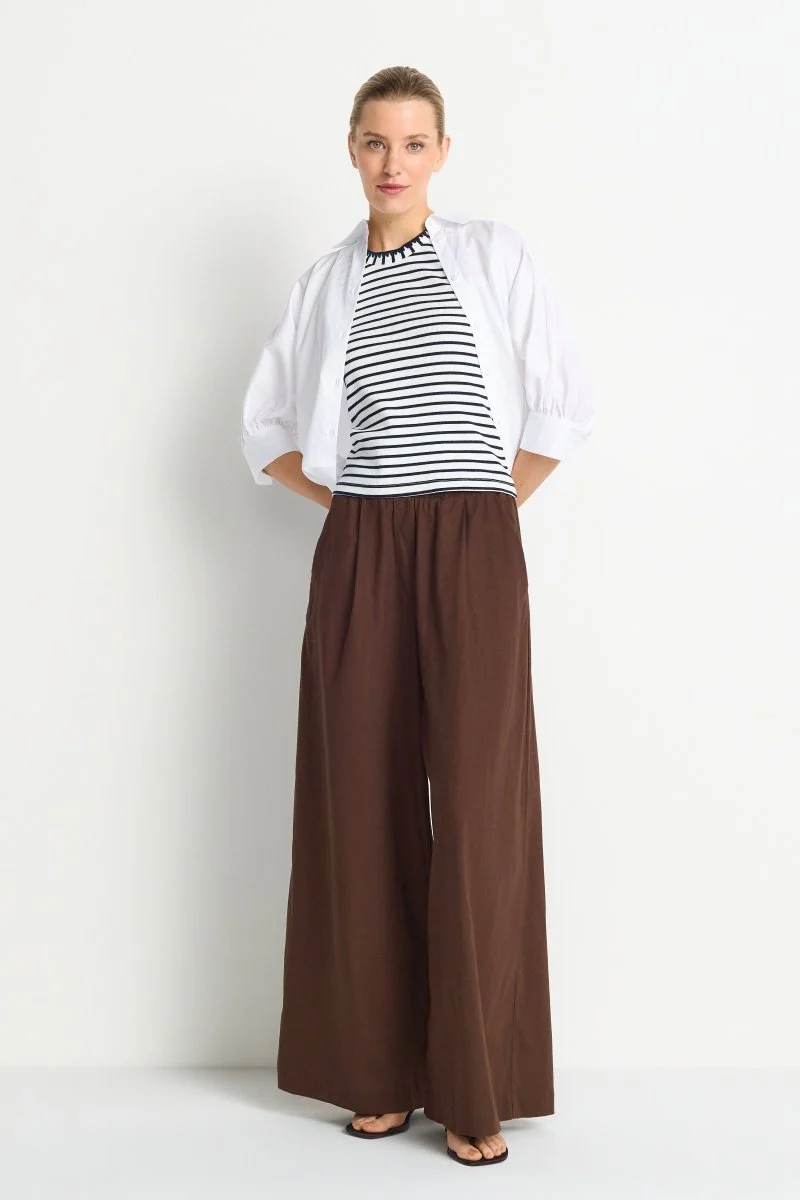 Rich & Royal Leinenhose Wide Leg für Damen