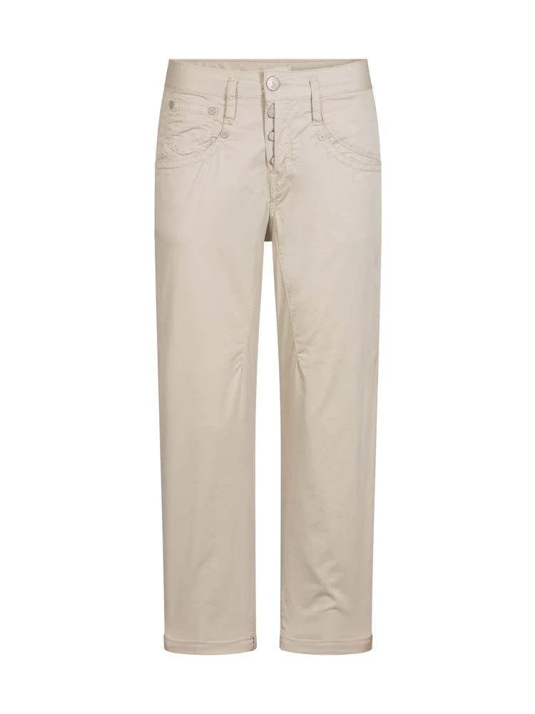 Herrlicher Shyra Tap Satin Stretch Hose für Damen in Beige