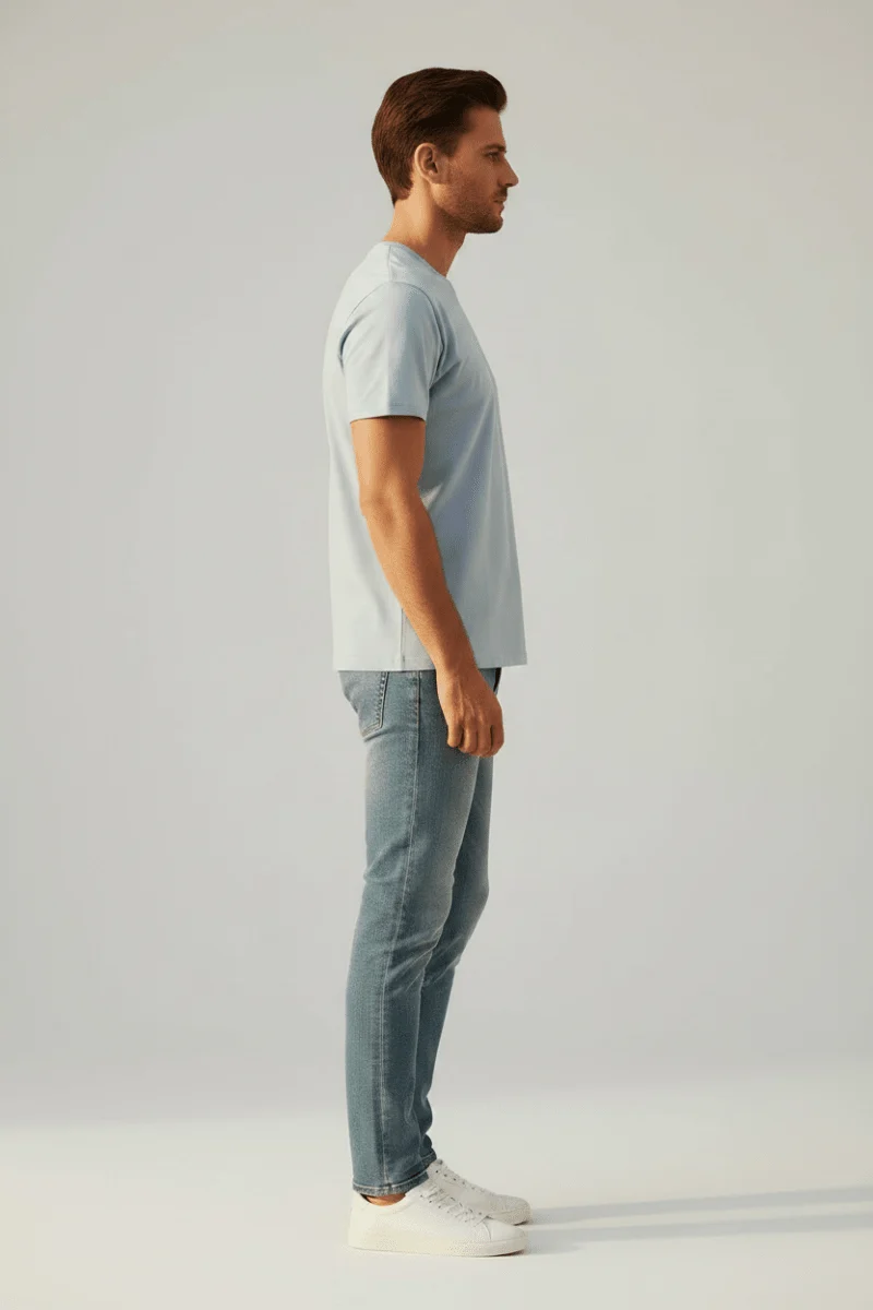 Strellson T-Shirt Philo-R in der Farbe Lt/Pastel Blue 458