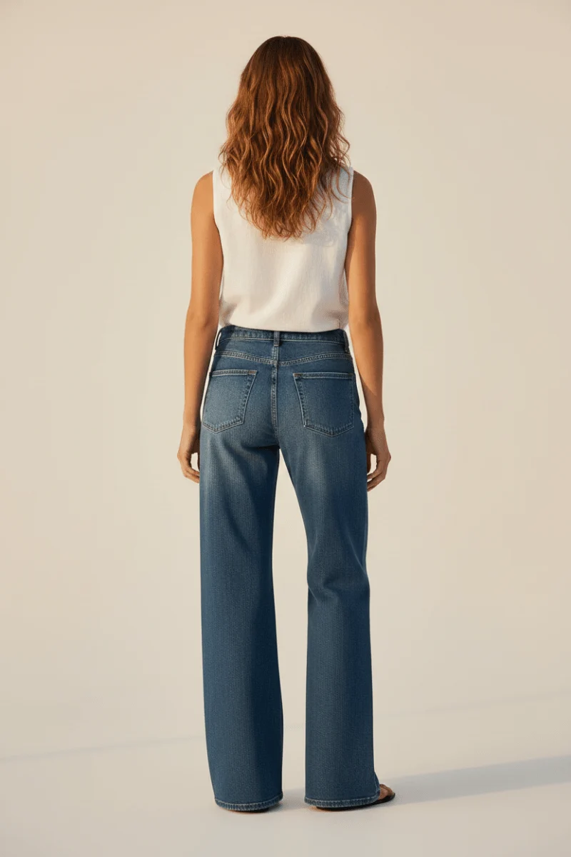 Herrlicher Mäze Flared Recycled Denim Light Damenhose in Sun Faded