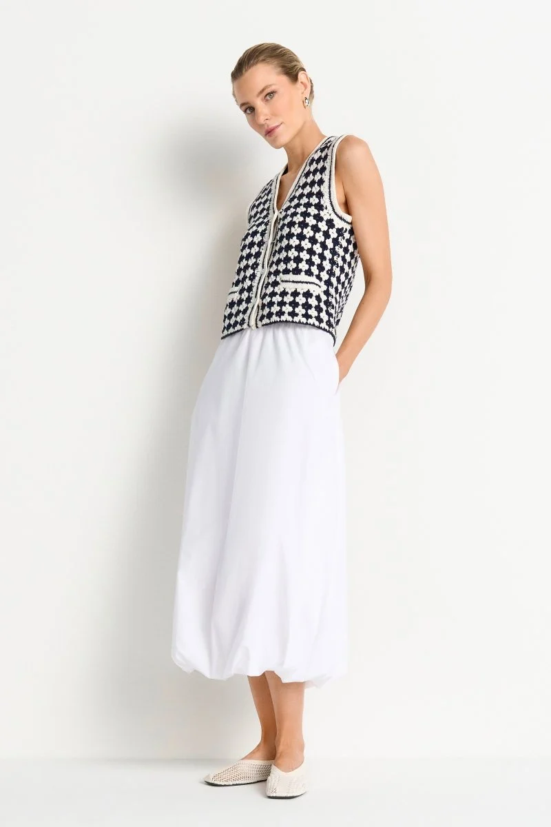 Rich & Royal Damen Baumwollrock im Balloon-Fit in white
