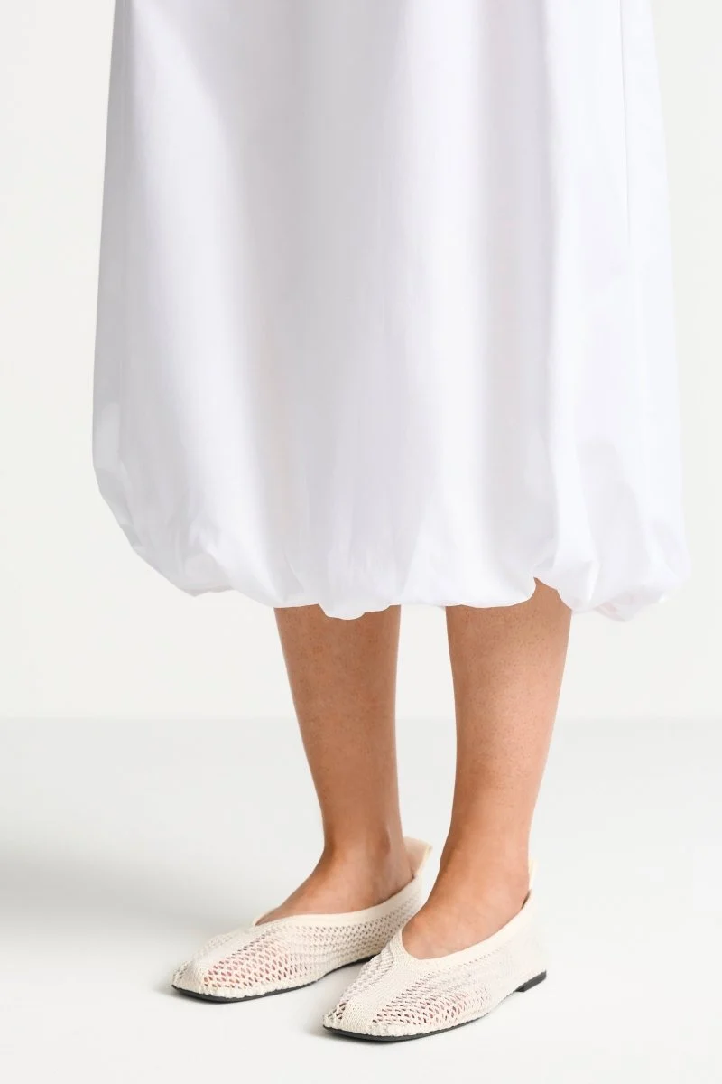 Rich & Royal Damen Baumwollrock im Balloon-Fit in white