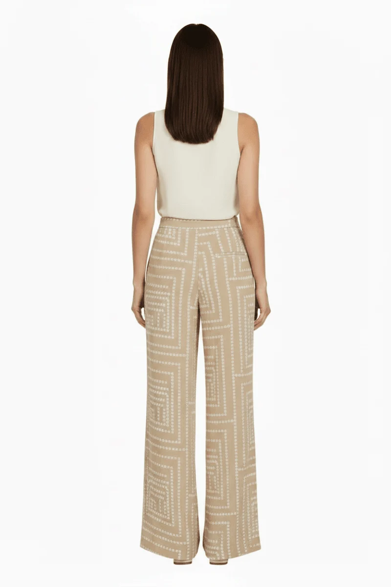 Vila Hose Vifrelli Kleo Loose Pants - Travertine Birch Dots