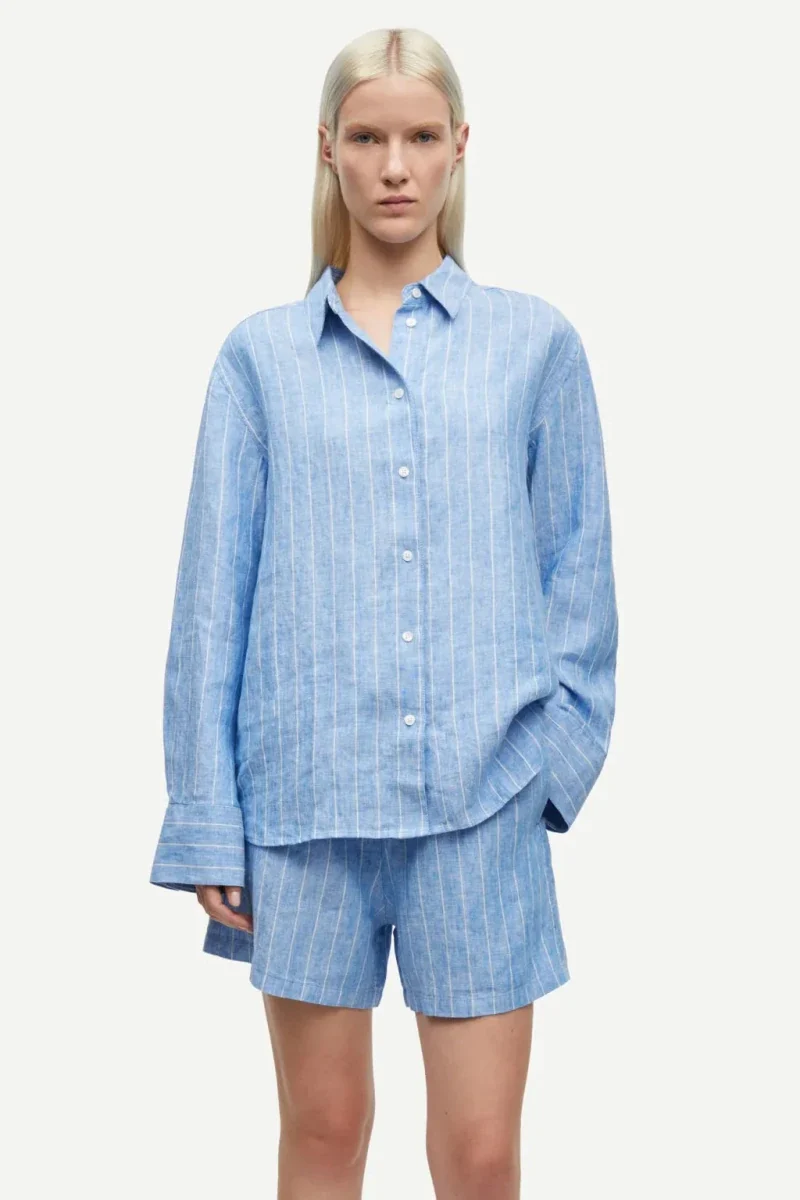 Samsoe Samsoe Sanot Bluse Blue Jasper Blau