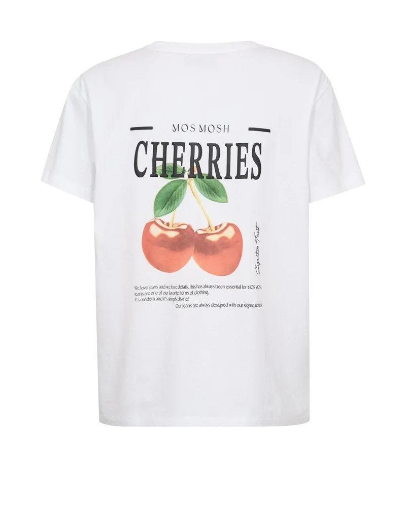 Mos Mosh MMLail O-SS Cherry Tee in deer Farbe White