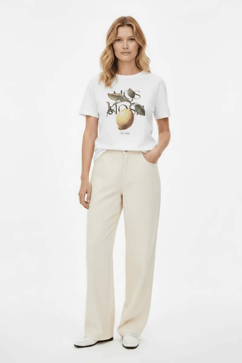 Mos Mosh Tees Fruit O-SS Tee Regular in Weiss