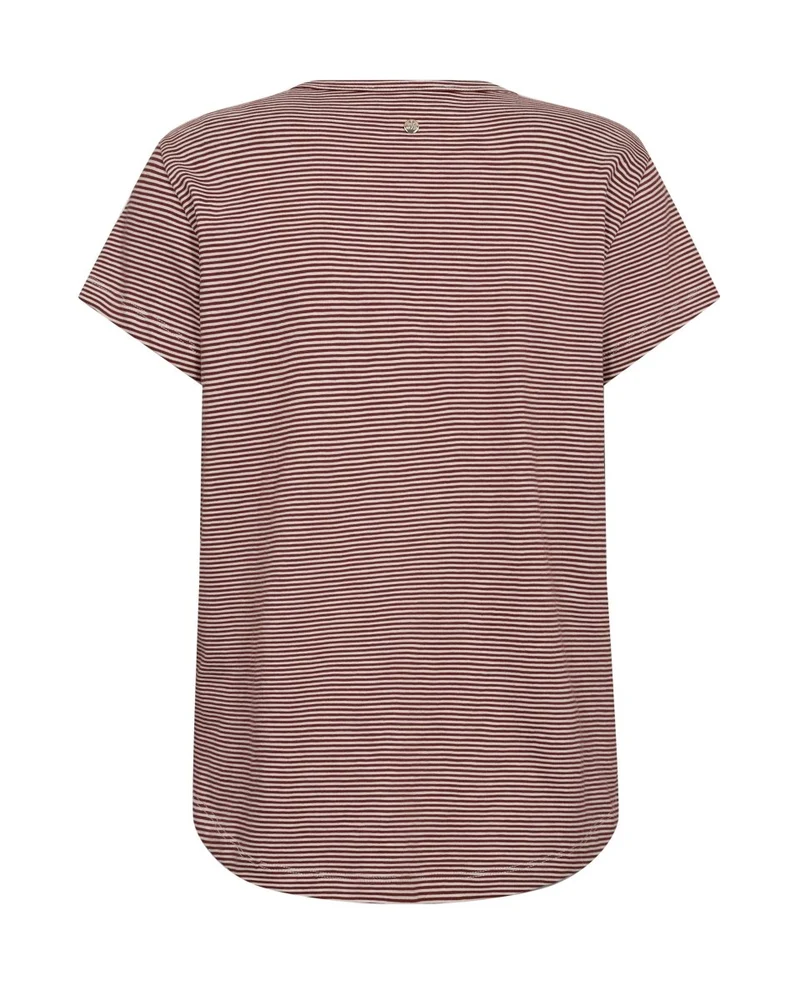 Mos Mosh Tees Camp O-SS Stripe Tee Regular in Cowhide