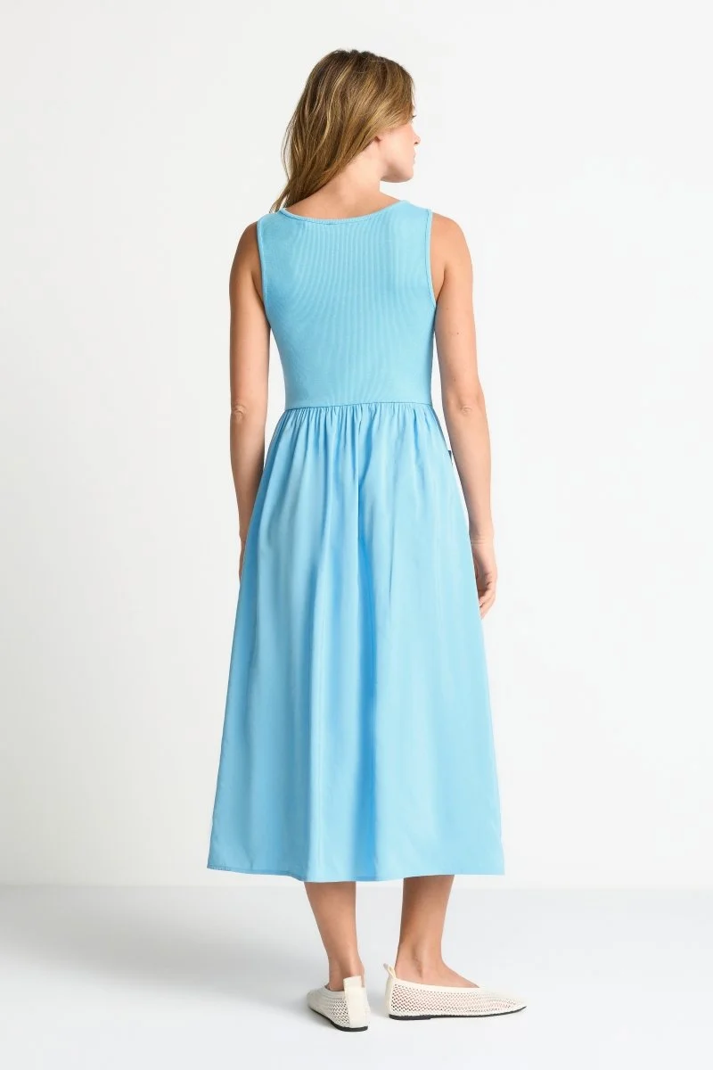Rich & Royal Scuba Mat Mix Parachute Dress in der Farbe sailor sky