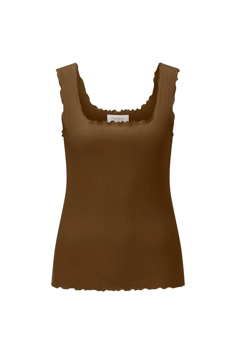 Rich & Royal O Frill Top in der Farbe coconut bark