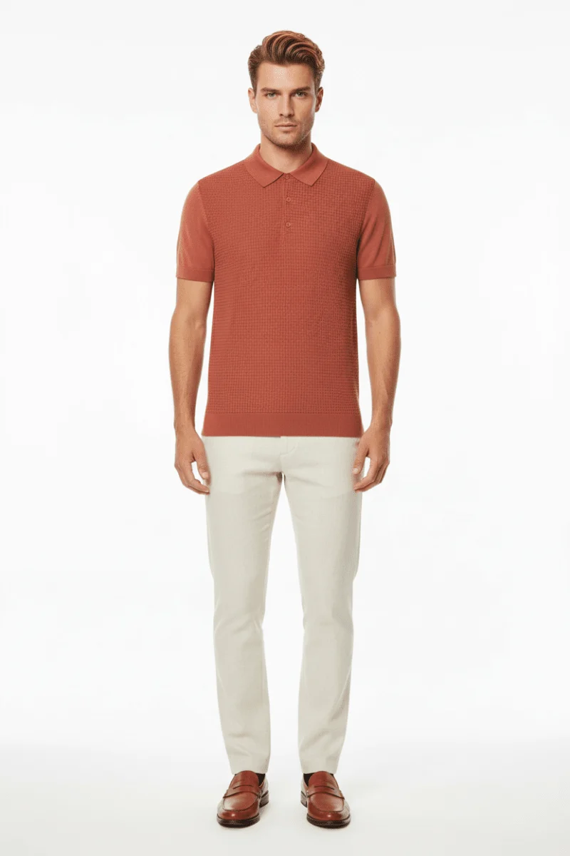Strellson Poloshirt Adrian-PS in der Farbe Lt/Pastel Red 634