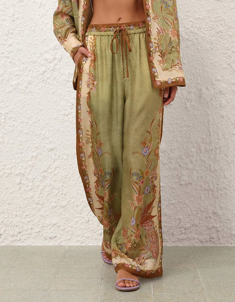 Wide-Leg Seiden-Hose Indra Relaxed