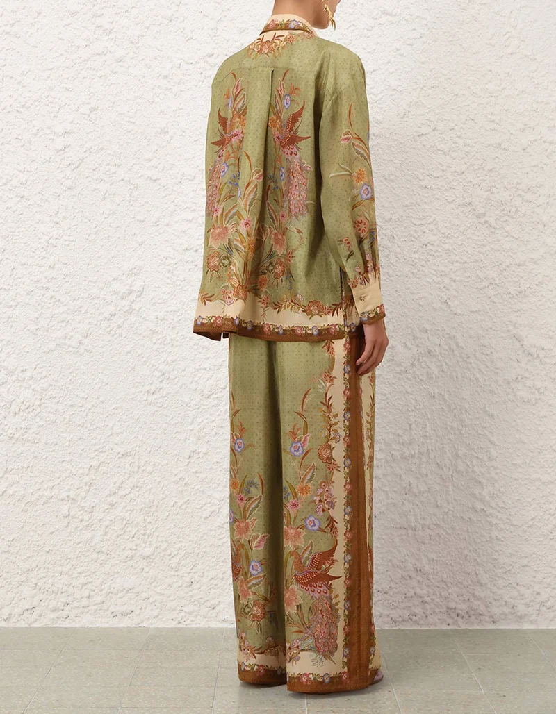 Wide-Leg Seiden-Hose Indra Relaxed