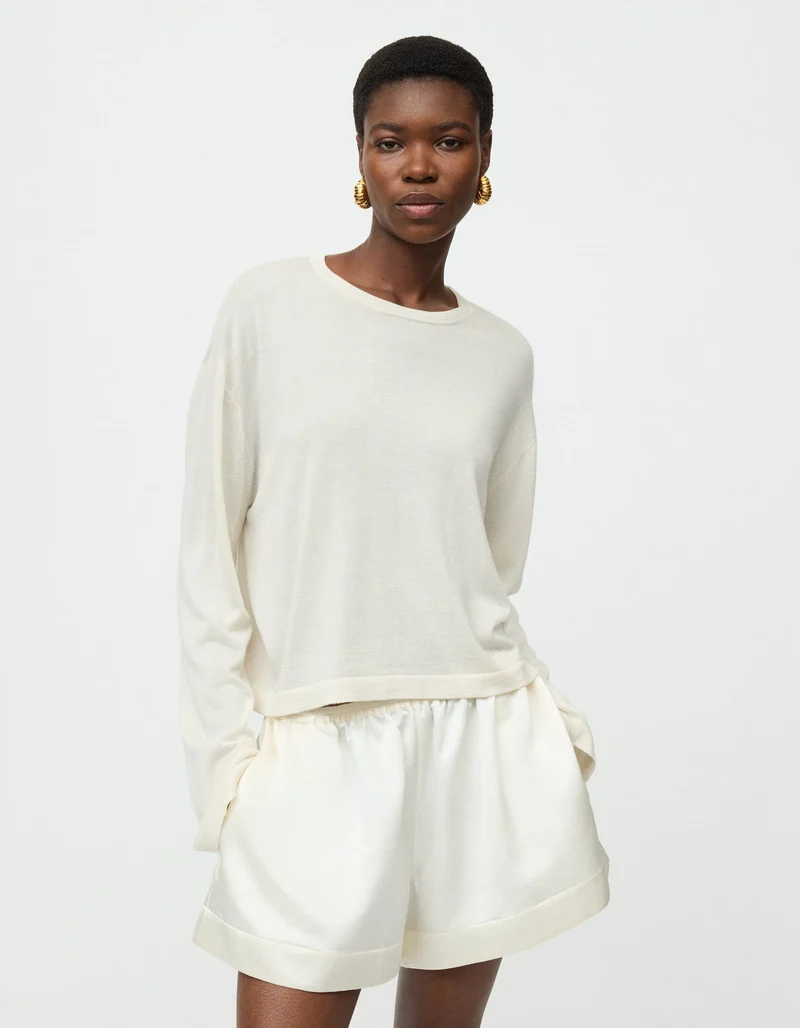 Seiden-Kaschmir-Feinstrickpullover