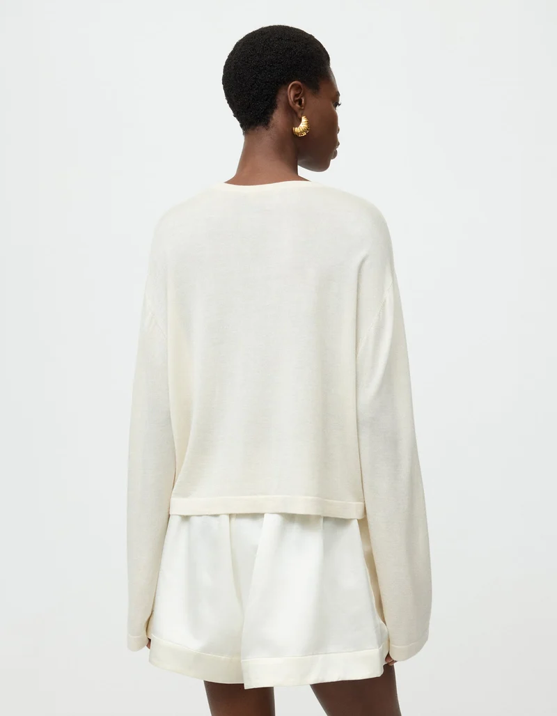 Seiden-Kaschmir-Feinstrickpullover